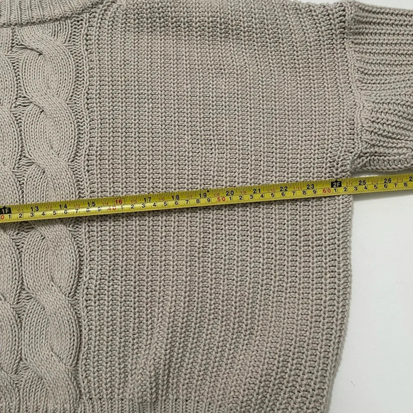 Forever 21 Knit Drop Sleeve Tan Sweater small - Picture 8 of 10